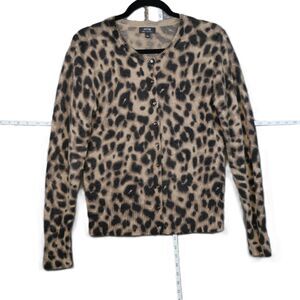 Apt 9 Leopard Print Cashmere Sweater Soft Layering Capsule Wardrobe Trendy